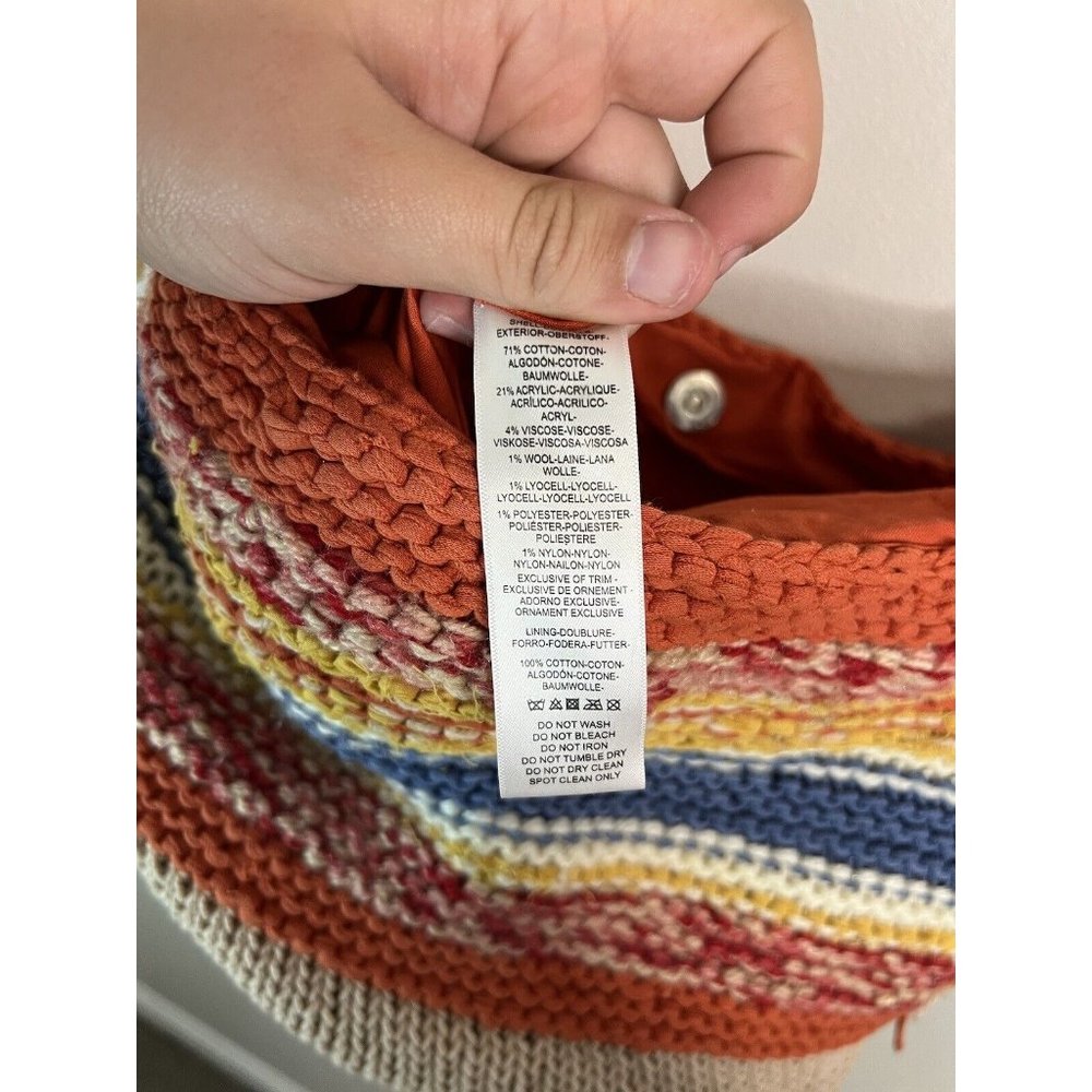 Free People Multicolor Knit Hobo Bag Flaw - Picture 6 of 8